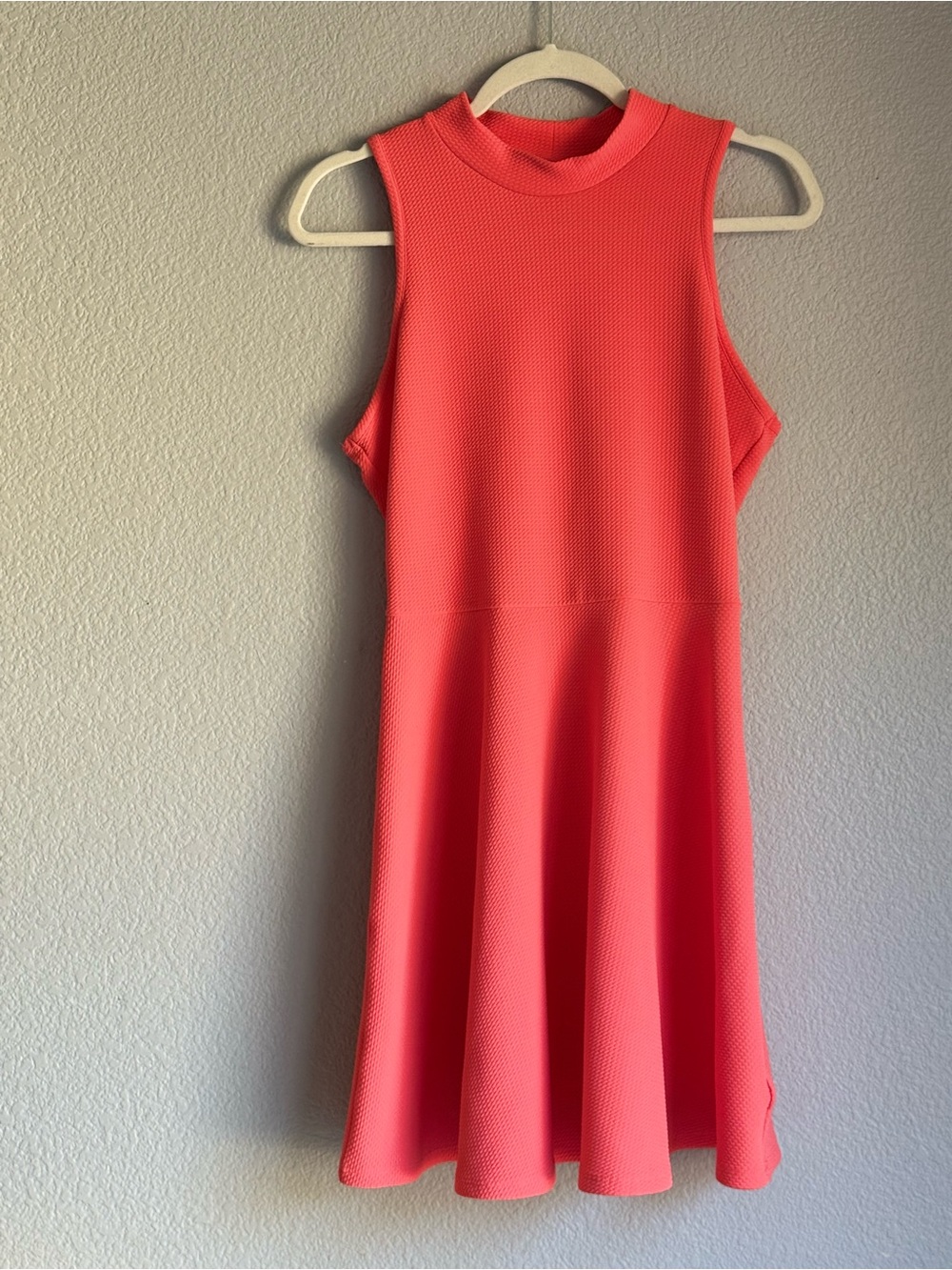 Decree Sleeveless Fit-and-Flare Dress in Coral